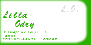 lilla odry business card